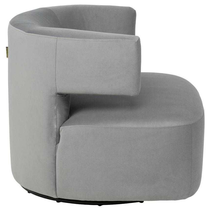 Oaklee Gray Swivel Accent Chair alternate image, 4 of 9 images.