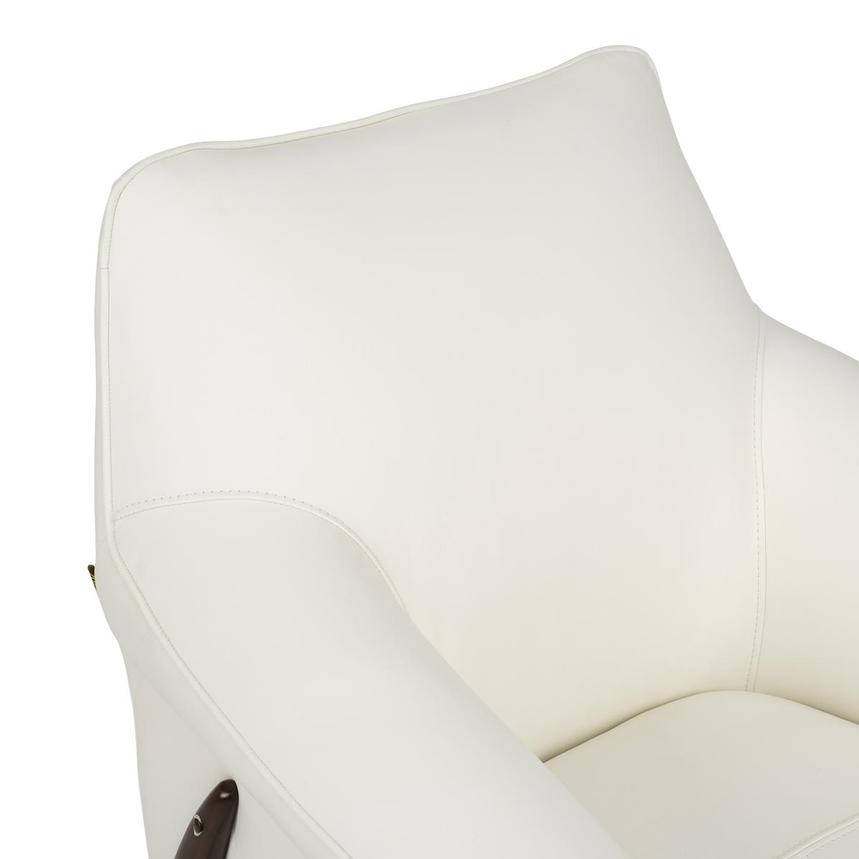 Jensen White Leather Accent Chair  alternate image, 8 of 12 images.