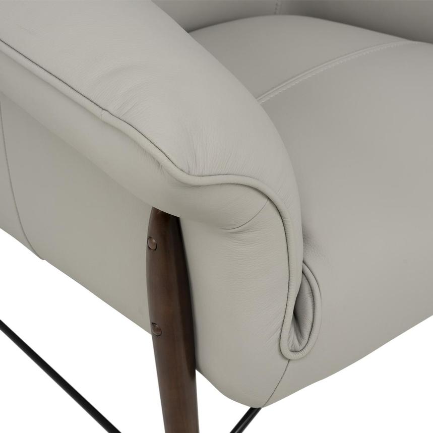 Jensen Gray Leather Accent Chair  alternate image, 8 of 11 images.