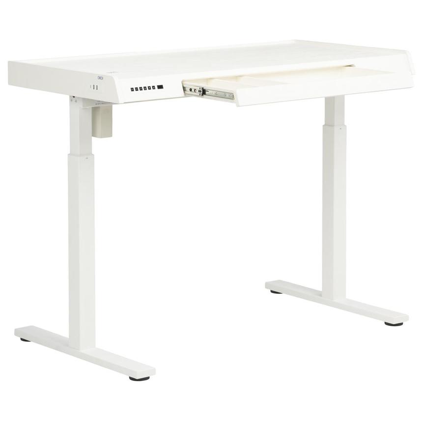 Rise White Adjustable Height Desk  alternate image, 3 of 11 images.