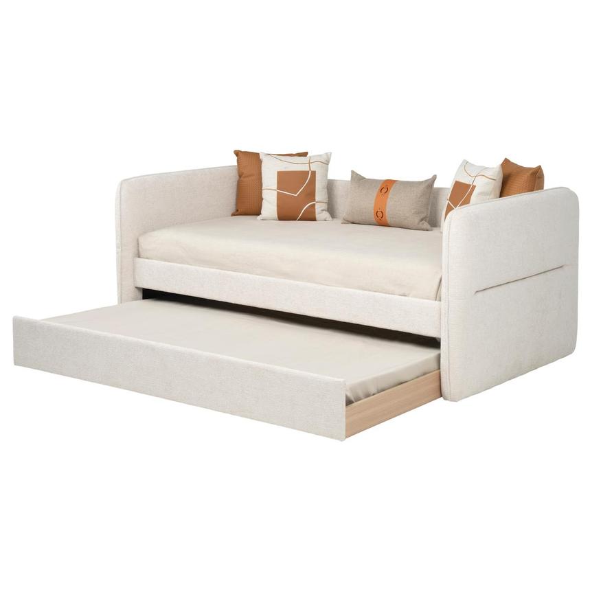 Jade Beige Twin Trundle Bed  alternate image, 3 of 9 images.