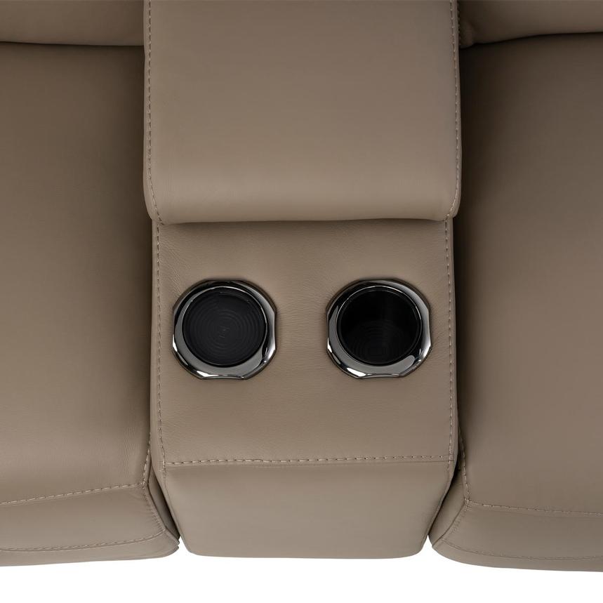 Graystone Dark Taupe Home Theater Leather Seating with 5PCS/2PWR  alternate image, 8 of 12 images.