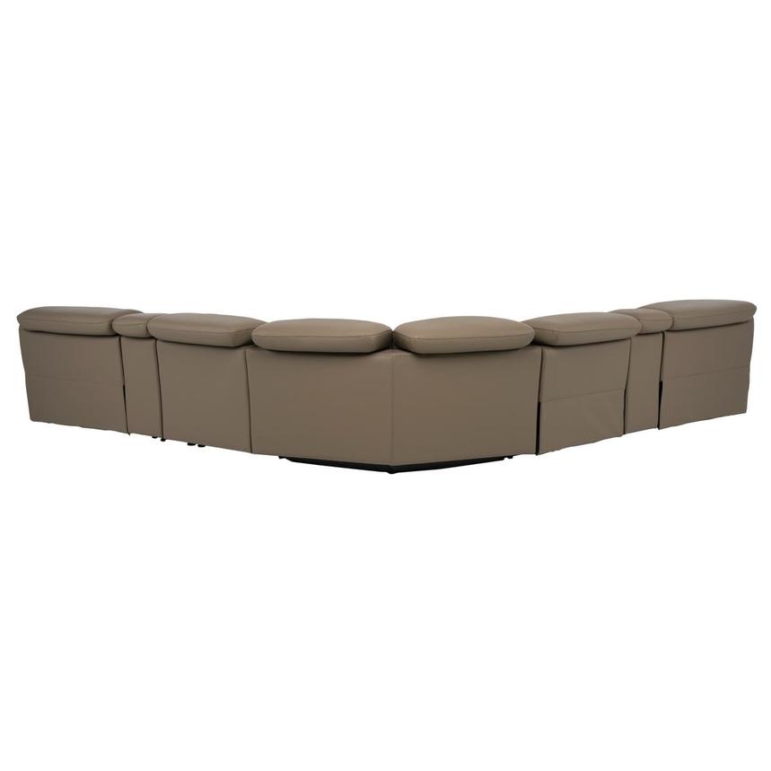 Graystone Dark Taupe Leather Power Reclining Sectional with 7PCS/3PWR alternate image, 4 of 14 images.