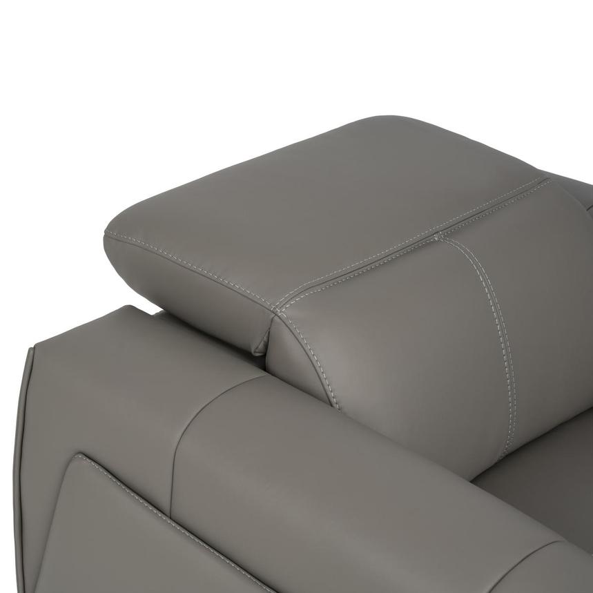 Luke 2.0 Dark Gray Leather Power Recliner  alternate image, 13 of 19 images.