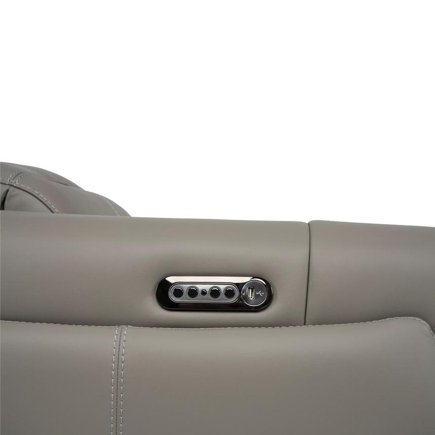 Luke 2.0 Dark Gray Leather Power Recliner  alternate image, 18 of 19 images.