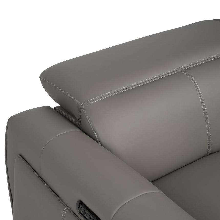Luke 2.0 Dark Gray Power Reclining Leather Sofa  alternate image, 8 of 10 images.