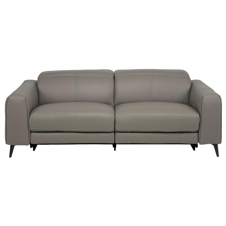Luke 2.0 Dark Gray Power Reclining Leather Sofa main image, 1 of 10 images.