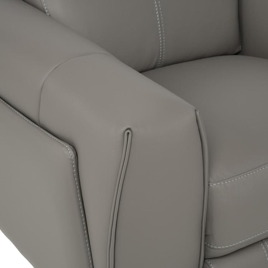 Luke 2.0 Dark Gray Leather Power Recliner alternate image, 14 of 19 images.