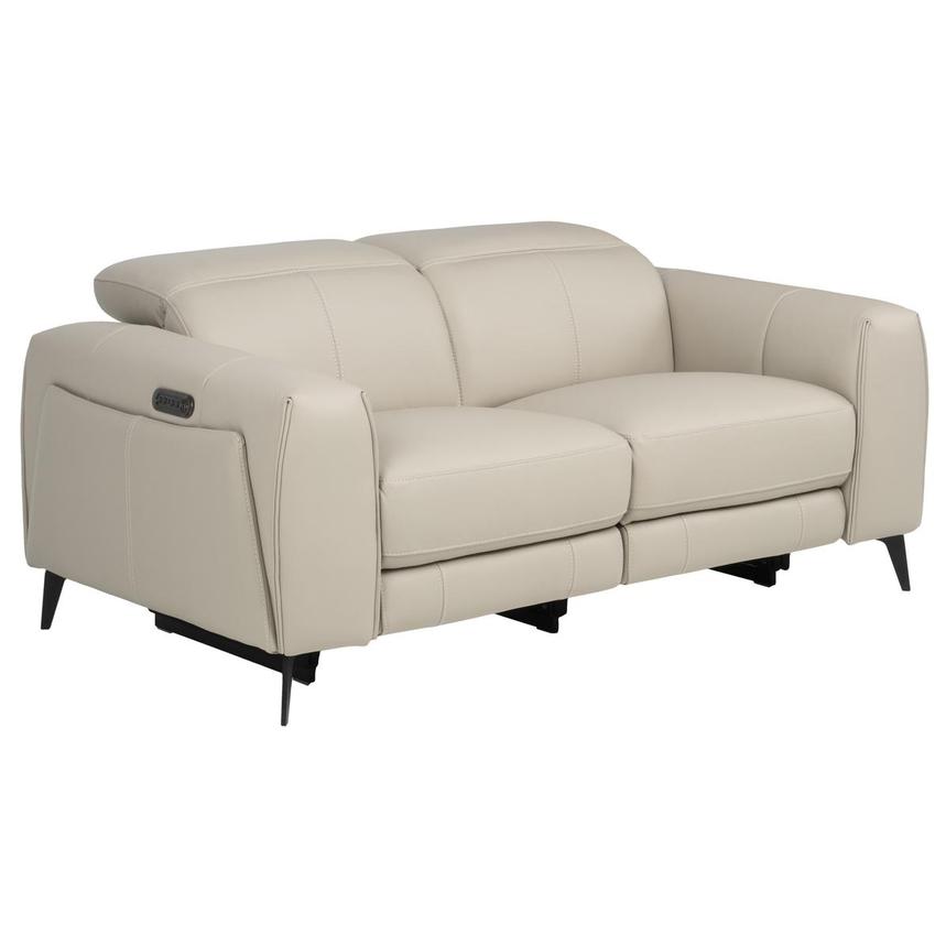 Luke 2.0 Taupe Leather Reclining Loveseat alternate image, 3 of 11 images.