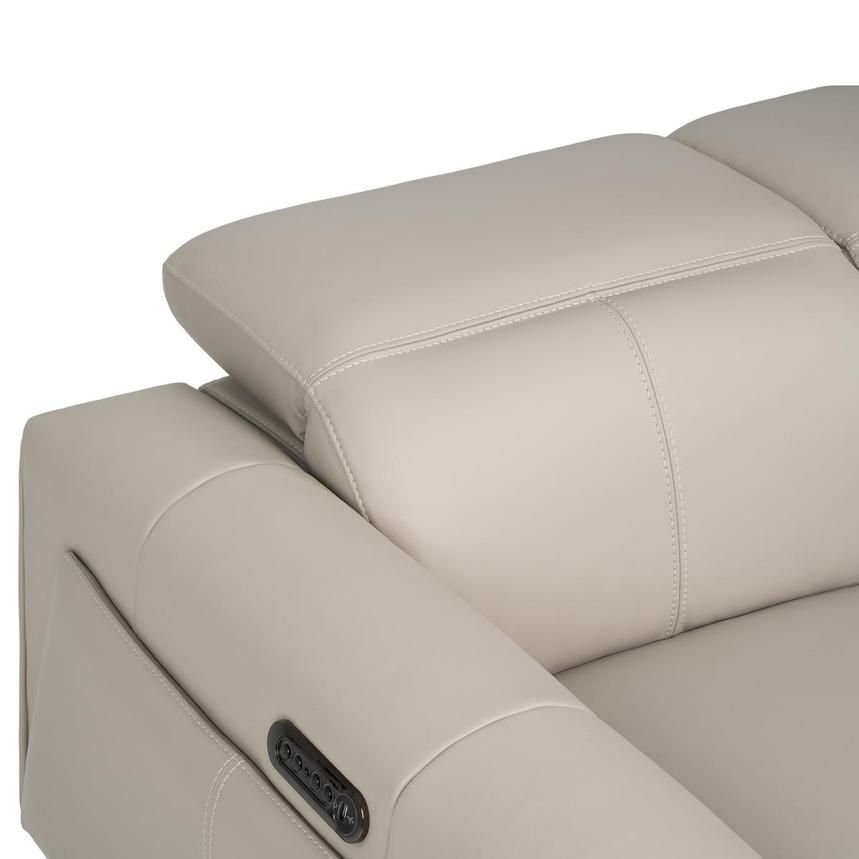 Luke 2.0 Taupe Leather Reclining Loveseat alternate image, 8 of 11 images.