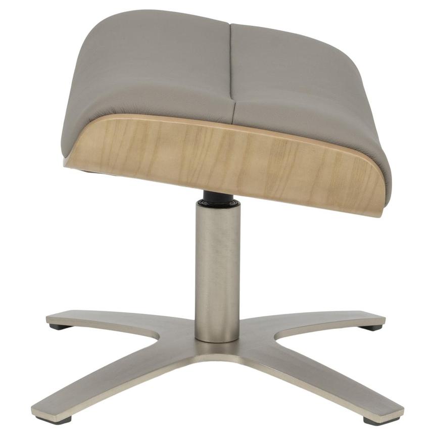 Fabrizio Taupe Leather Ottoman  alternate image, 5 of 7 images.