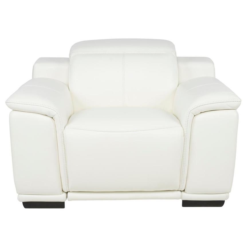 Davis 2.0 White Leather Power Recliner  alternate image, 3 of 11 images.