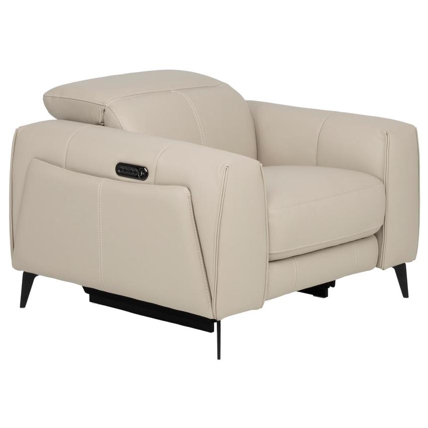 Luke 2.0 Taupe Leather Power Recliner  alternate image, 3 of 10 images.