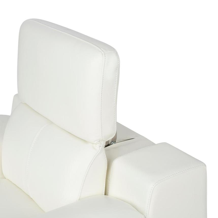 Davis 2.0 White Leather Power Recliner alternate image, 8 of 11 images.