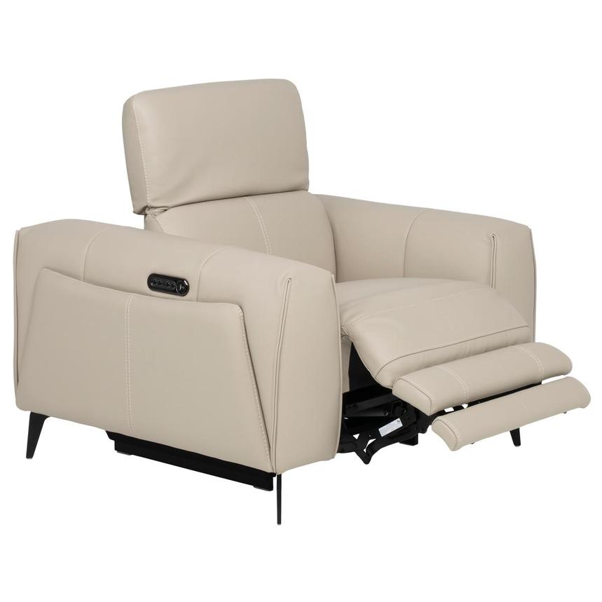 Luke 2.0 Taupe Leather Power Recliner alternate image, 4 of 10 images.