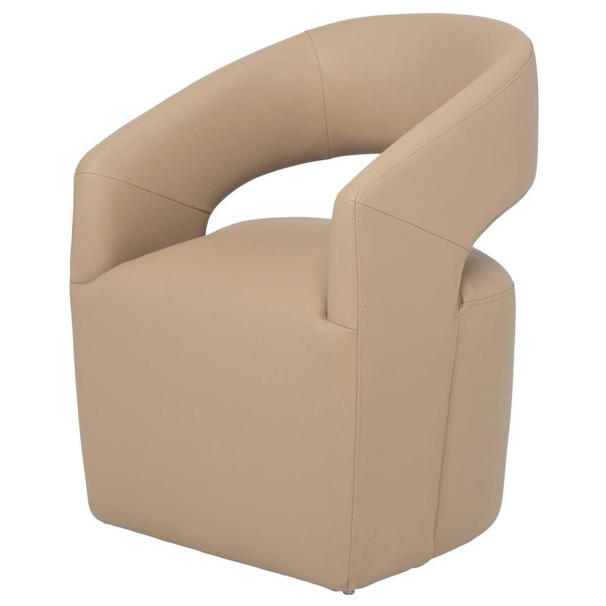 Lilly Taupe Arm Chair w/Casters main image, 1 of 9 images.