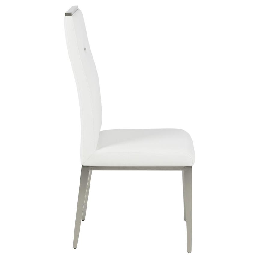 Phebe White/Sliver Side Chair alternate image, 3 of 7 images.