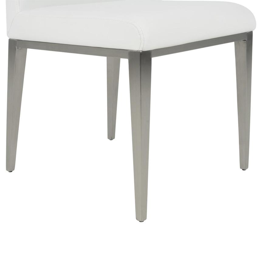 Phebe White/Sliver Side Chair  alternate image, 6 of 7 images.