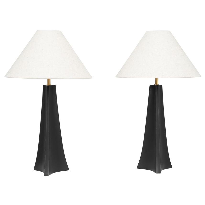 Linen Spire Lamp Table Lamp Set of 2 main image, 1 of 7 images.