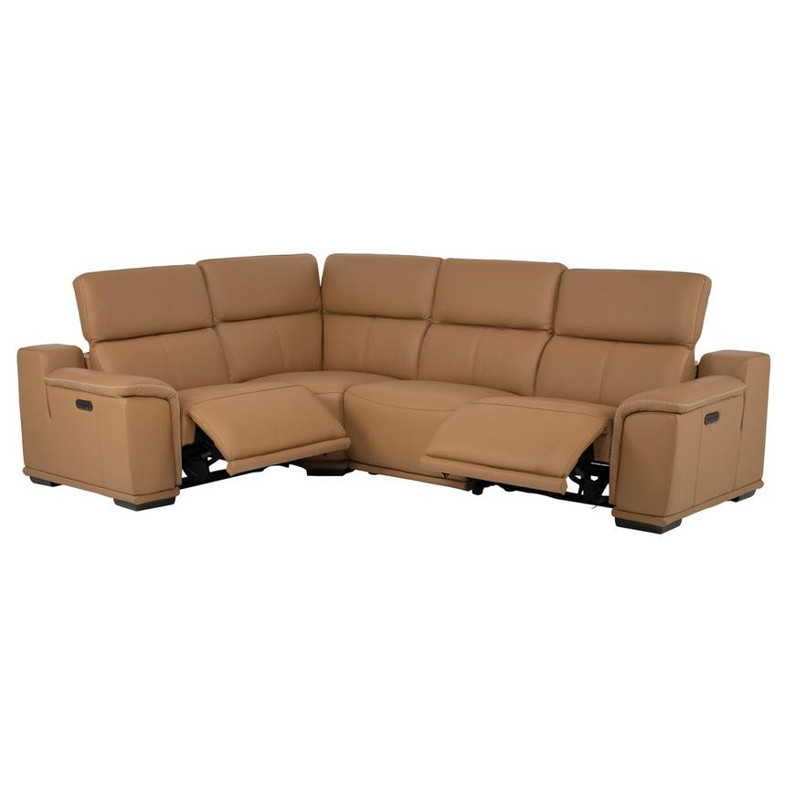 Davis 2.0 Tan Leather Power Reclining Sectional with 4PCS/2PWR  alternate image, 3 of 11 images.