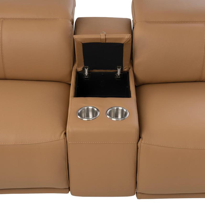 Davis 2.0 Tan Leather Power Reclining Sectional with 5PCS/2PWR  alternate image, 8 of 22 images.