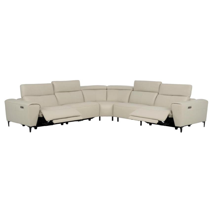 Altamura Leather Power Reclining Sectional with 5PCS/2PWR alternate image, 3 of 10 images.