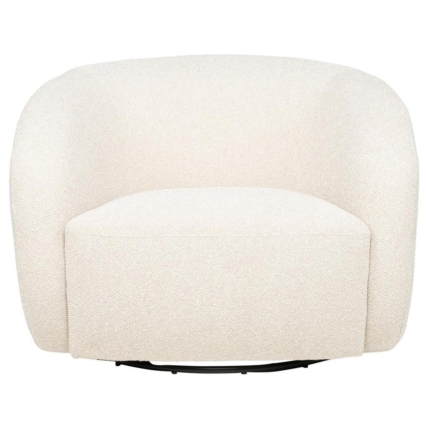 Zuri Cream Swivel Accent Chair alternate image, 4 of 10 images.