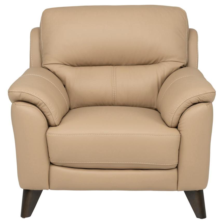 Bali Dark Cream Leather Arm Chair  alternate image, 3 of 8 images.