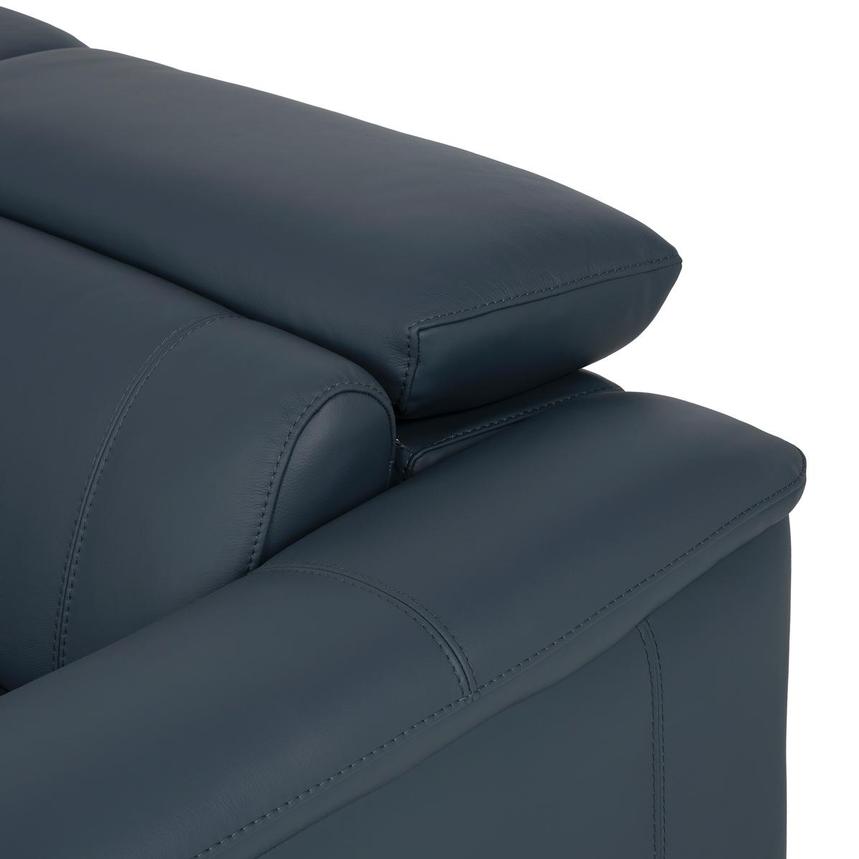 Cordova Blue Leather Power Reclining Sectional with 5PCS/2PWR alternate image, 6 of 10 images.