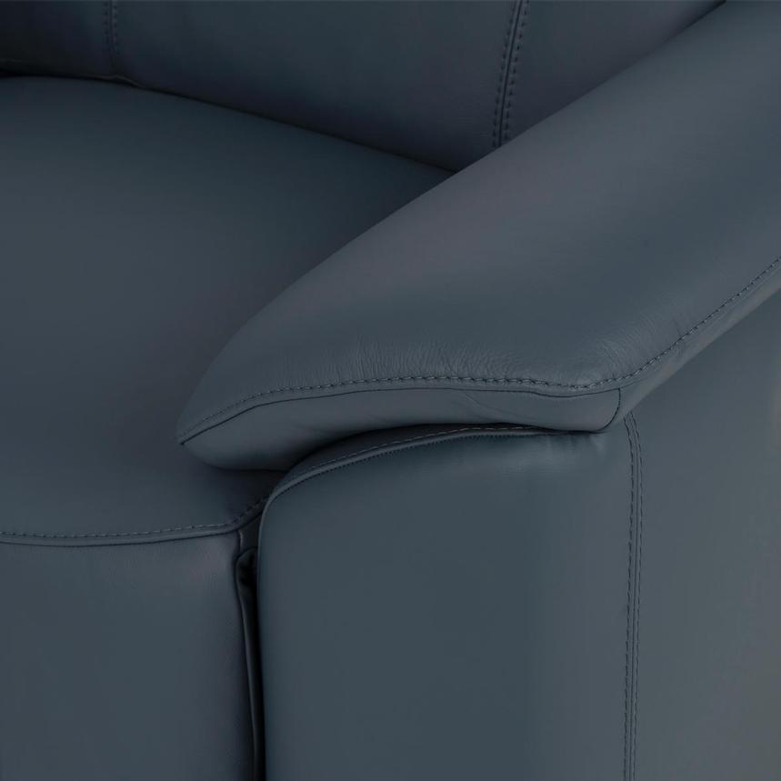 Cordova Blue Leather Power Reclining Sectional with 5PCS/3PWR alternate image, 8 of 10 images.