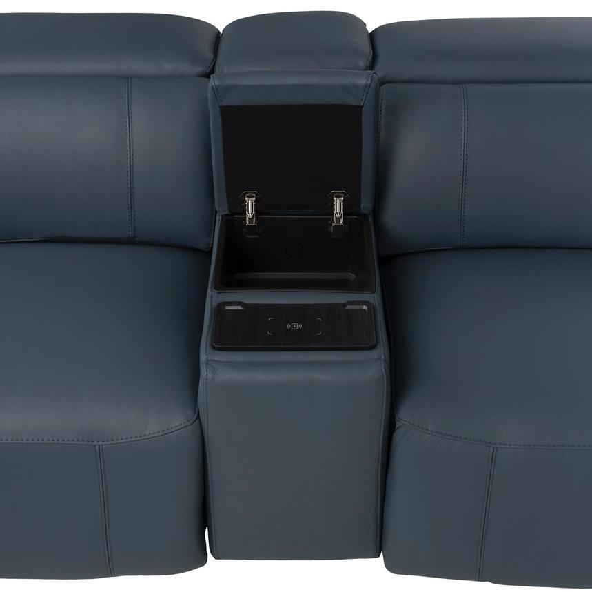 Cordova Blue Home Theater Leather Seating with 5PCS/3PWR alternate image, 6 of 12 images.
