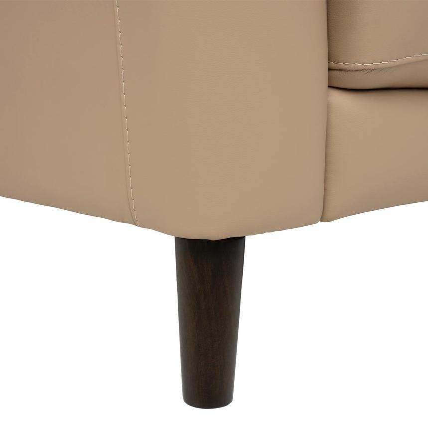 Bali Dark Cream Leather Loveseat  alternate image, 8 of 8 images.