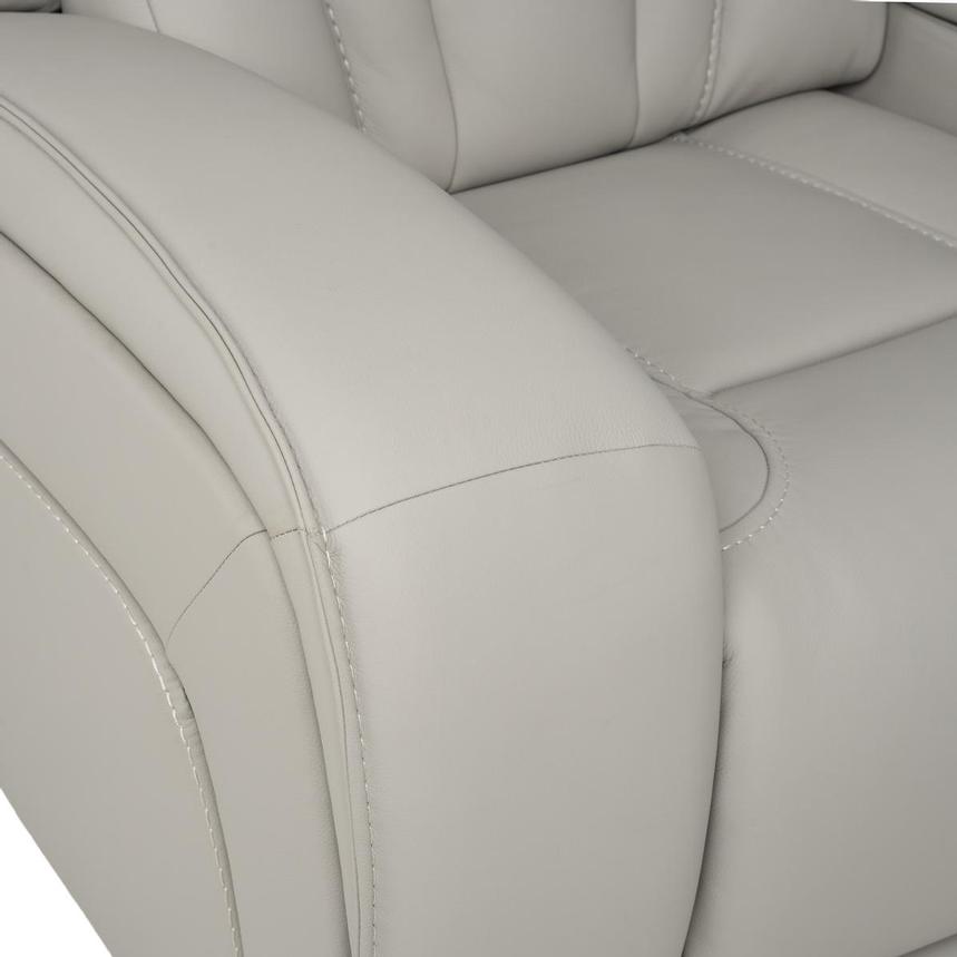 Kylo Light Gray Power Motion Leather Sofa w/Console  alternate image, 12 of 19 images.