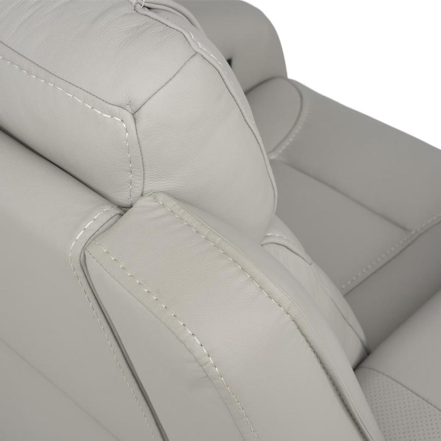 Kylo Light Gray Power Motion Leather Recliner  alternate image, 10 of 16 images.