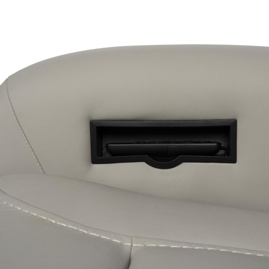 Kylo Light Gray Power Motion Leather Recliner  alternate image, 15 of 16 images.