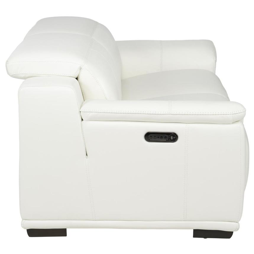 Davis 2.0 White Leather Power Reclining Sofa  alternate image, 5 of 11 images.