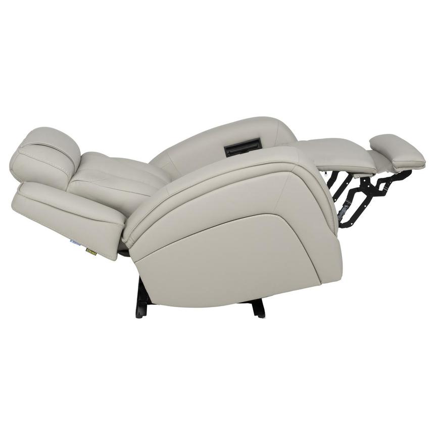 Kylo Light Gray Power Motion Leather Recliner alternate image, 6 of 16 images.
