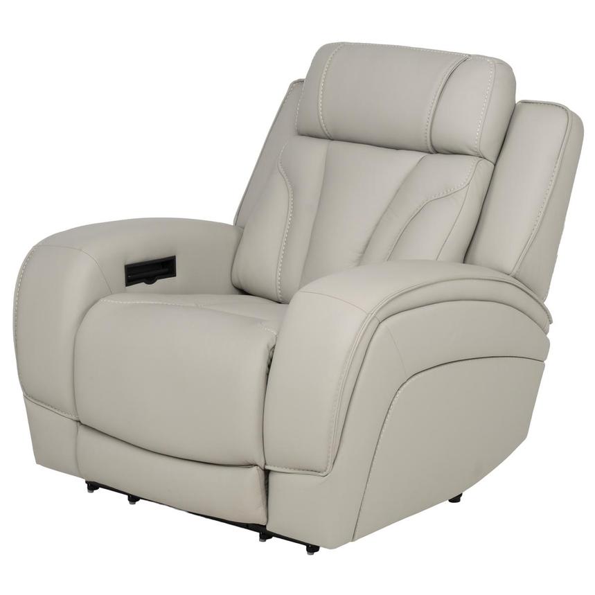 Kylo Light Gray Power Motion Leather Recliner main image, 1 of 16 images.