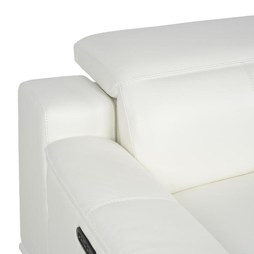 Davis 2.0 White Leather Power Reclining Sofa alternate image, 9 of 12 images.