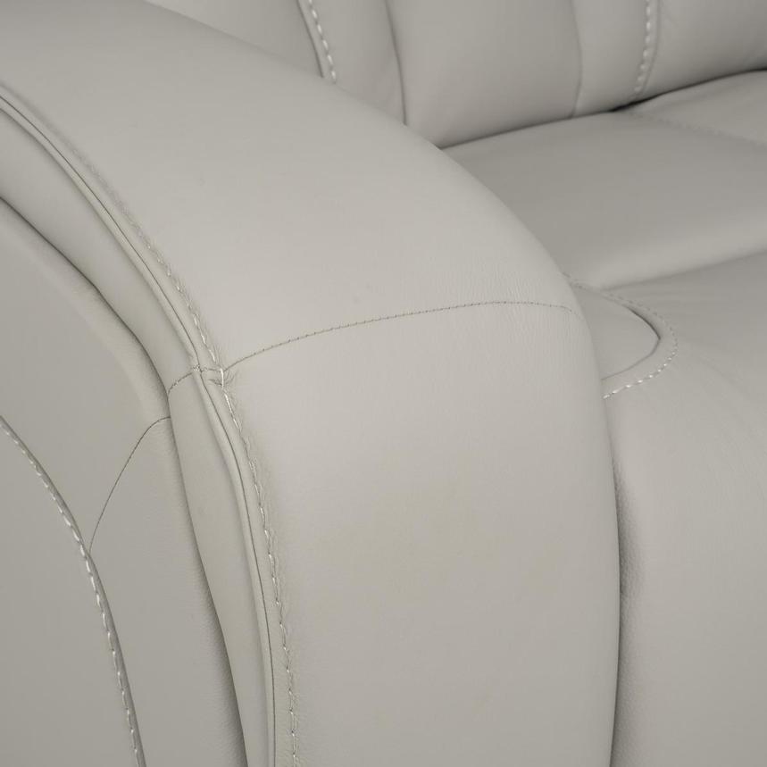 Kylo Light Gray Power Motion Leather Sofa  alternate image, 8 of 12 images.