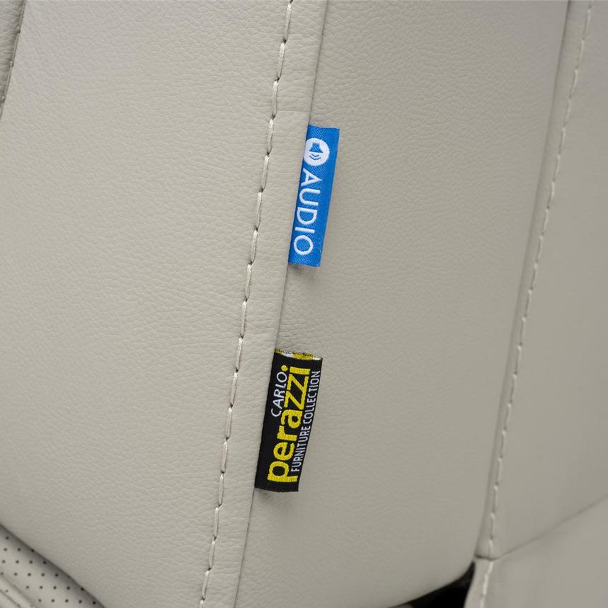 Kylo Light Gray Power Motion Leather Sofa alternate image, 13 of 13 images.