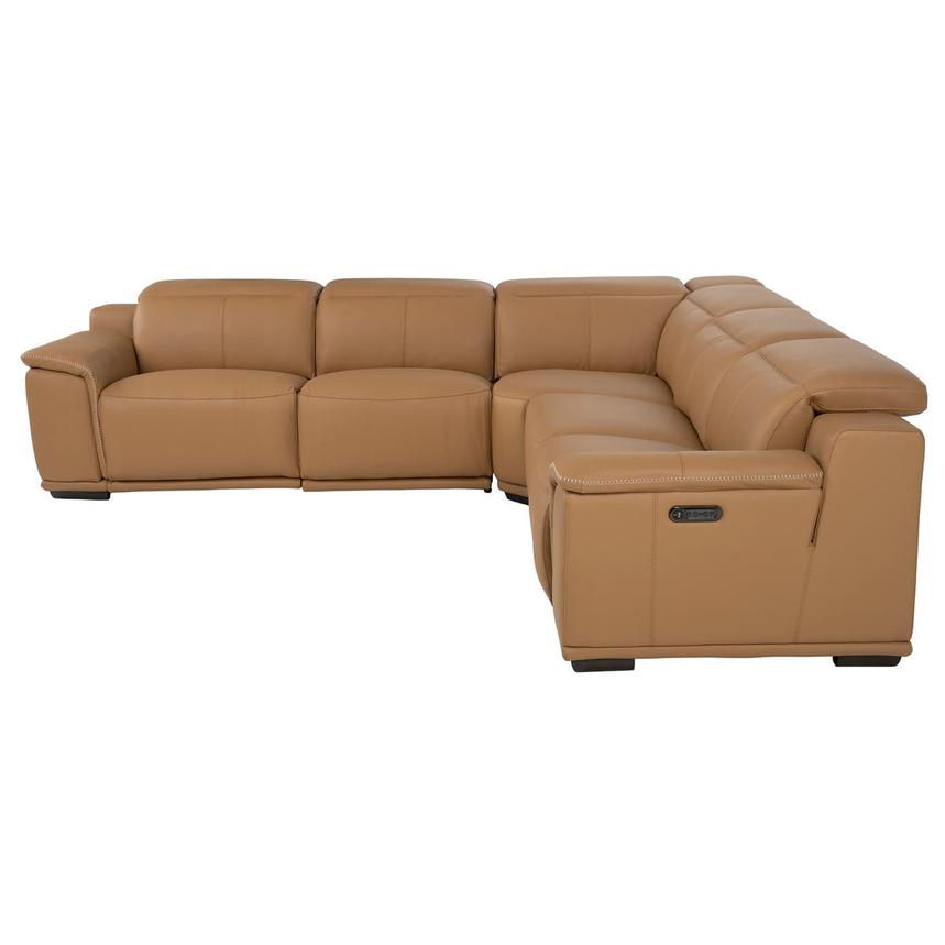 Davis 2.0 Tan Leather Power Reclining Sectional with 5PCS/3PWR  alternate image, 4 of 11 images.