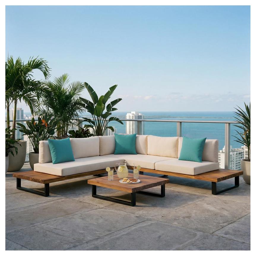 Bask Beige 3-Piece Patio Set  alternate image, 3 of 14 images.