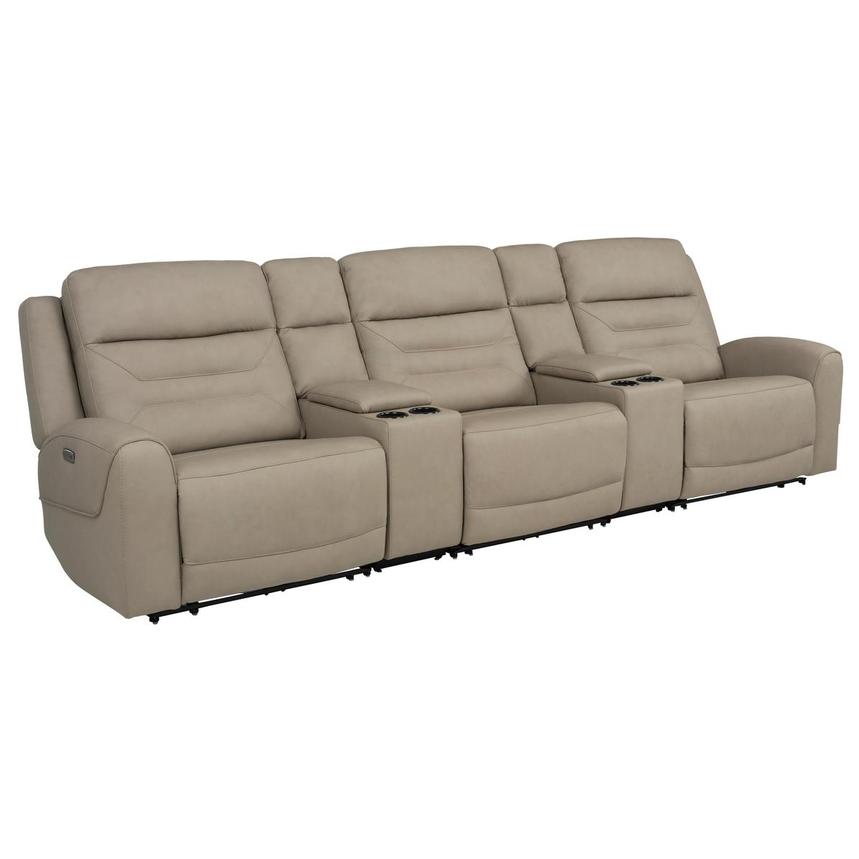 Solstice Home Theater Leather Seating with 5PCS/3PWR alternate image, 3 of 11 images.
