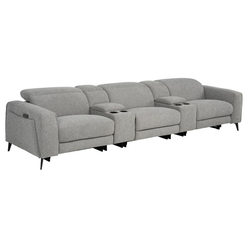 Luke Dark Gray Home Theater Seating with 5PCS/2PWR alternate image, 3 of 12 images.