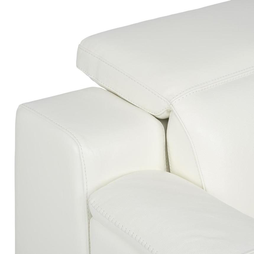 Davis 2.0 White Leather Power Reclining Loveseat alternate image, 8 of 12 images.