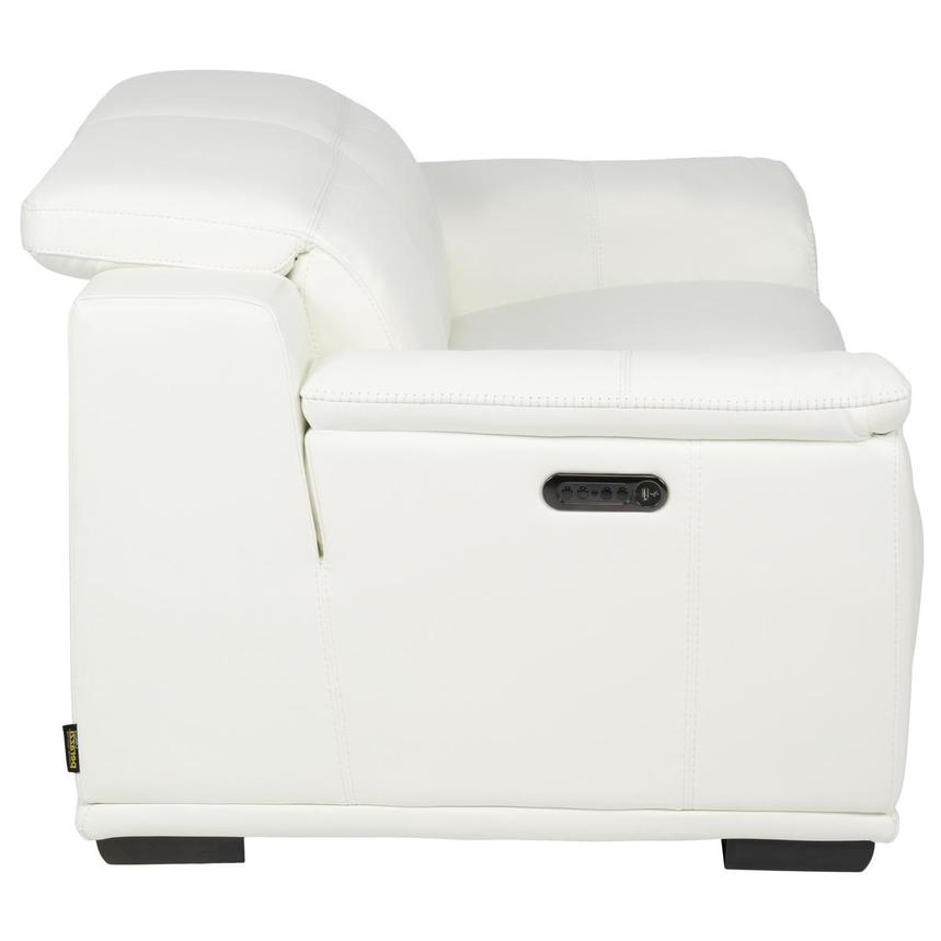 Davis 2.0 White Leather Power Reclining Loveseat  alternate image, 6 of 12 images.