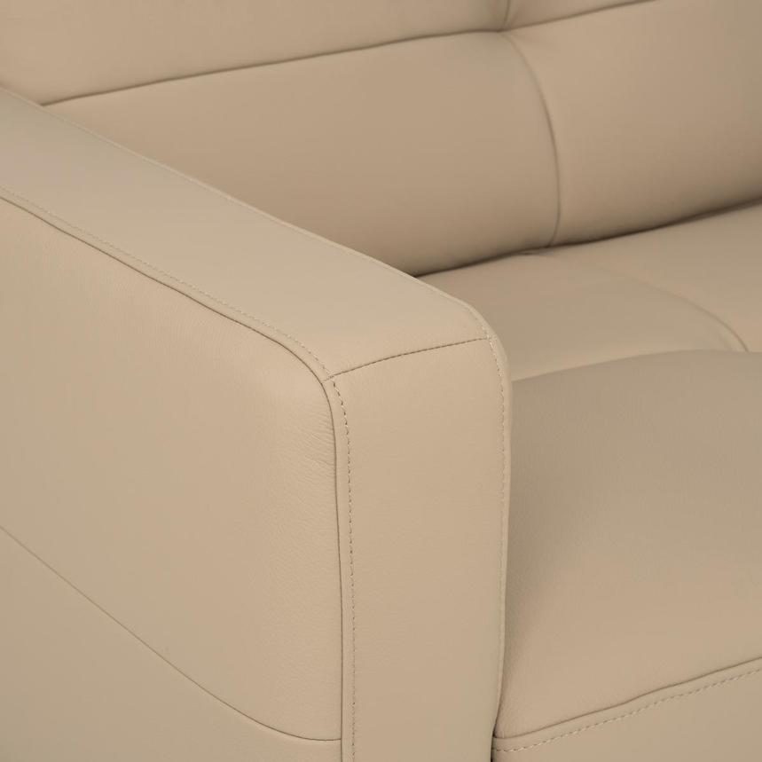 Nate Taupe Leather Corner Sofa w/Left Chaise alternate image, 8 of 12 images.