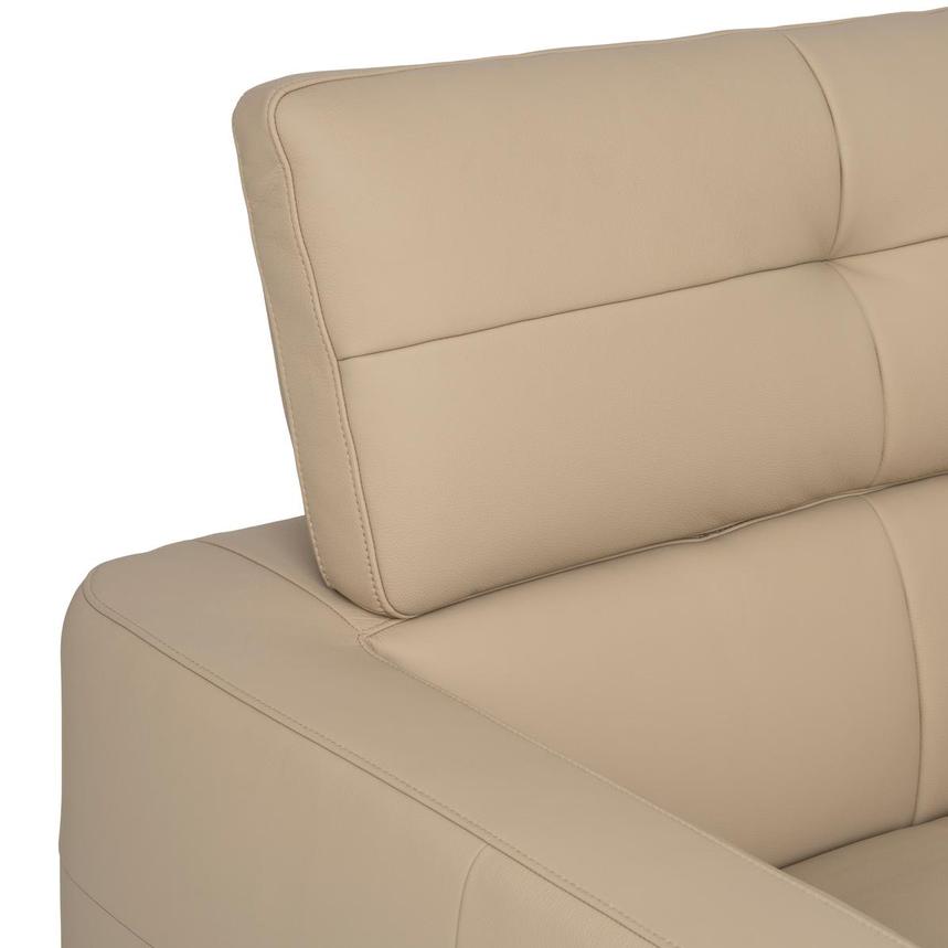 Nate Taupe Leather Corner Sofa w/Left Chaise alternate image, 6 of 12 images.