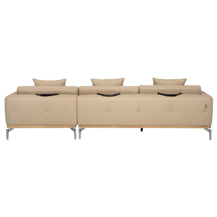 Nate Taupe Leather Corner Sofa w/Left Chaise  alternate image, 5 of 12 images.